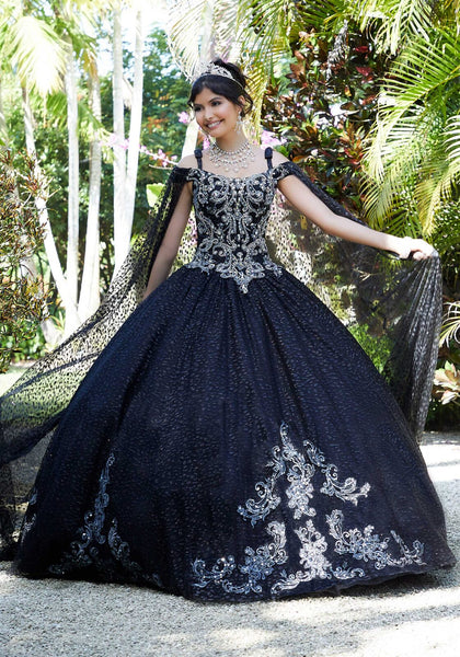 Black and Silver Quince Dresses Blue